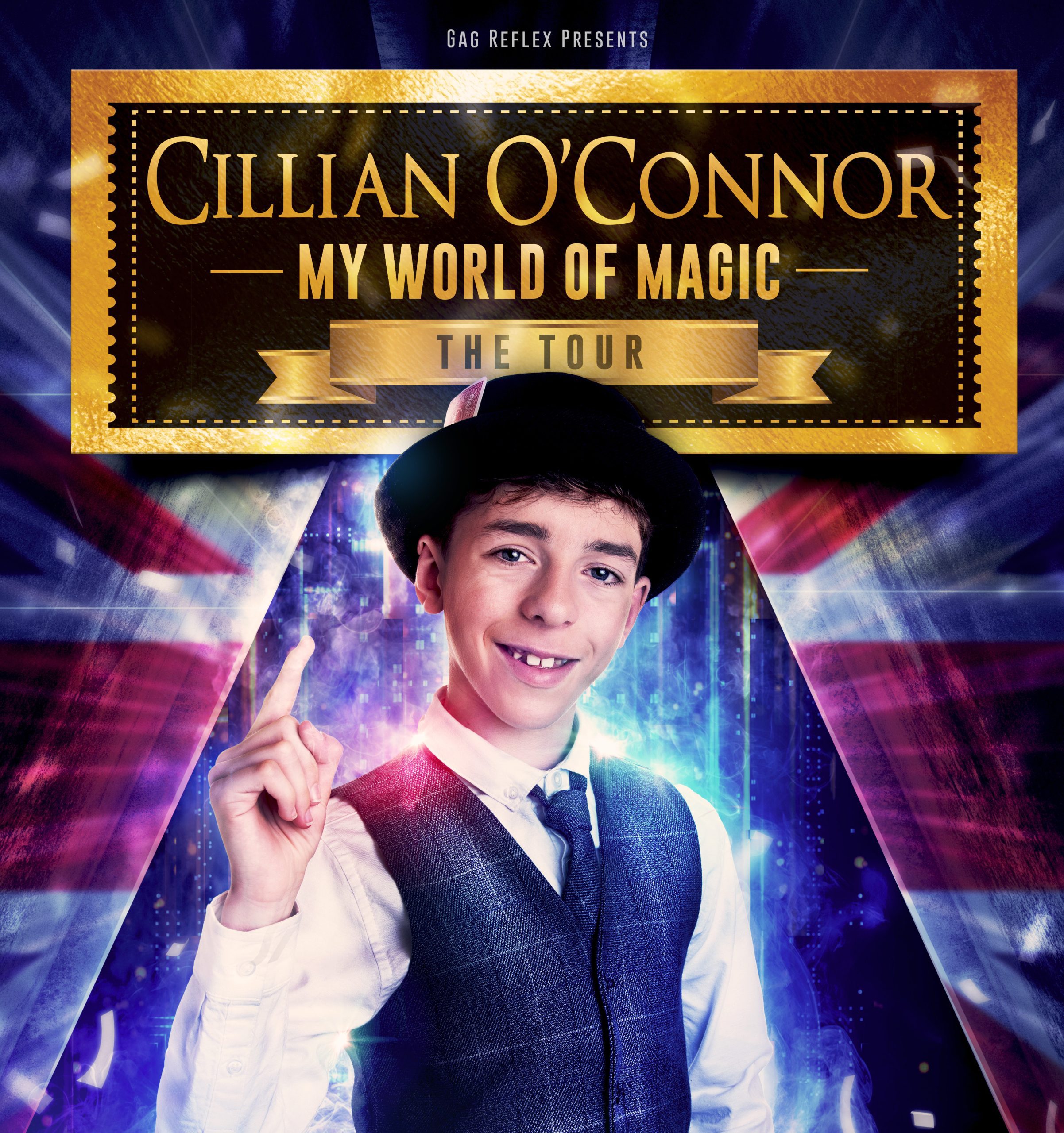 cillian o'connor from britain's got talent in a magician's hat